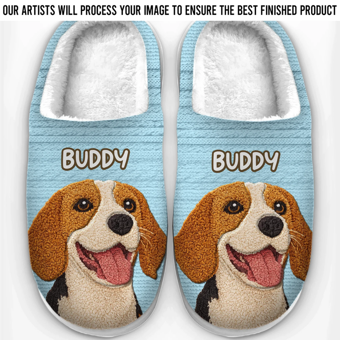 Custom Photo Fluffy Slippers - Personalized Birthday Gifts For Dog Cat Lovers, Dog Dad And Mom, Cat Owners - Snug Life, Paw Life