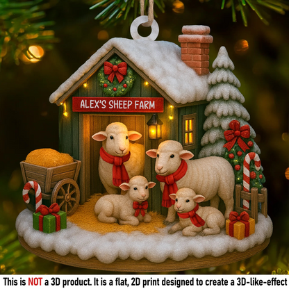 Custom Wood Ornament - Personalized Christmas Birthday Gifts For Women, Men - Life Feels Softer With Sheep