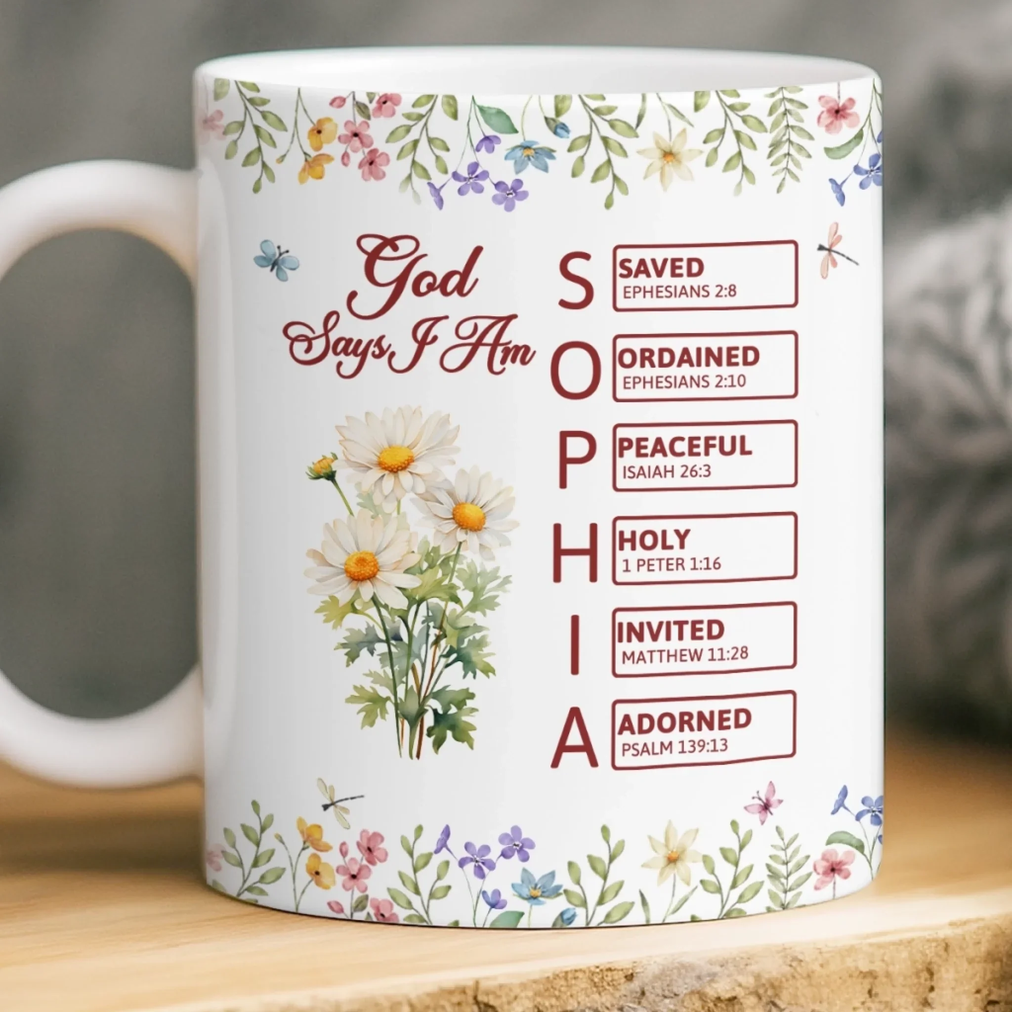 Custom Mug - Personalized Birthday Gifts For Women, Besties, Sisters, BFF, Yourself - Together, Just As God Planned