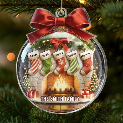 Custom Acrylic Ornament - Personalized Christmas Birthday Gifts For Mom, Dad, Kids - Family Love, Christmas Joy