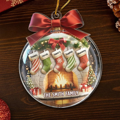 Custom Acrylic Ornament - Personalized Christmas Birthday Gifts For Mom, Dad, Kids - Family Love, Christmas Joy