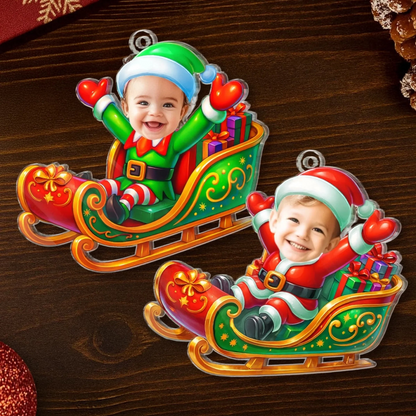 Christmas Birthday Gifts For Kids - Christmas Magic Rider- Personalized Acrylic Ornament