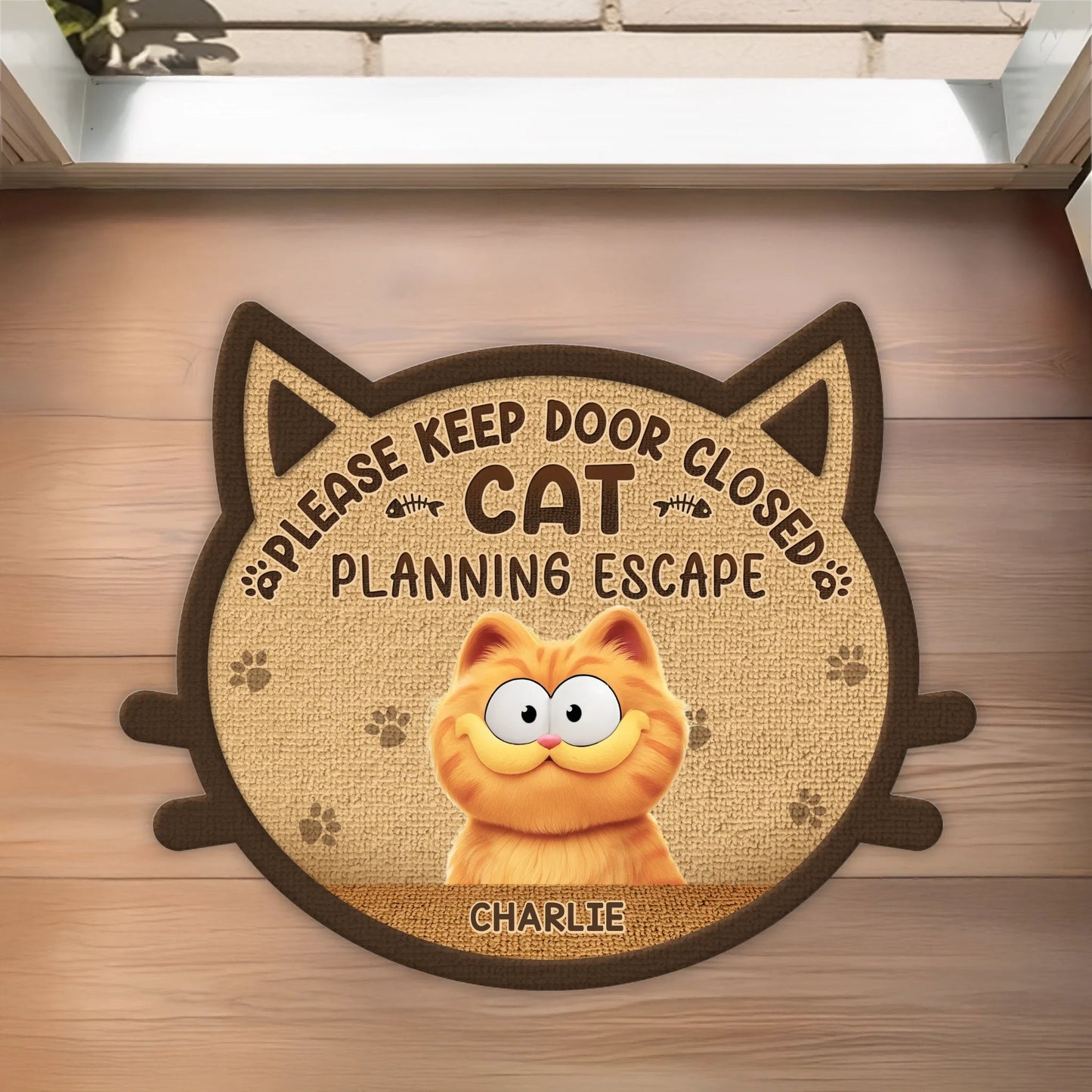 Custom Shaped Doormat - Personalized Birthday Gifts For Cat Lovers, Cat Mom And Dad - Masters Of Sneak Attacks