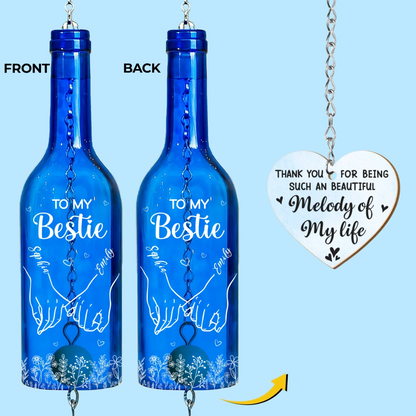 You’re The Melody Of My Life - Personalized Wine Bottle Wind Chime