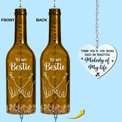 You’re The Melody Of My Life - Personalized Wine Bottle Wind Chime