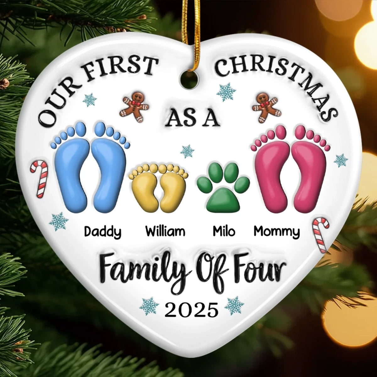 Custom Acrylic Ornament - Personalized Christmas Birthday Gifts For Mom, Dad, Kids - Together We Are Stronger