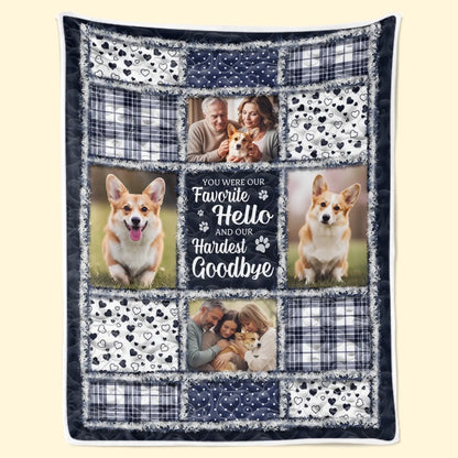 Custom Photo Blanket - Personalized Pet Christmas Memorial Sympathy Gifts For Dogs, Cats - Forever Treasured Never Forgotten
