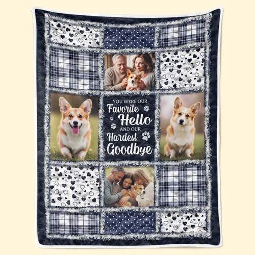 Custom Photo Blanket - Personalized Pet Christmas Memorial Sympathy Gifts For Dogs, Cats - Forever Treasured Never Forgotten