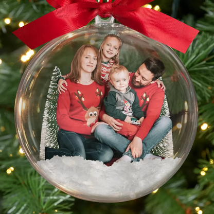 Custom Photo 3D Acrylic Ball Ornament - Personalized Christmas Birthday Gifts For Mom, Dad, Kids - Our Greatest Gift Is Each Other