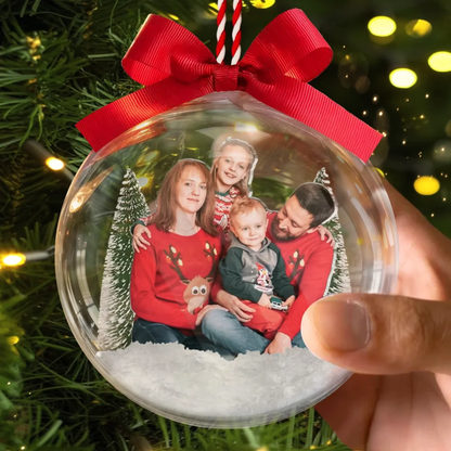 Custom Photo 3D Acrylic Ball Ornament - Personalized Christmas Birthday Gifts For Mom, Dad, Kids - Our Greatest Gift Is Each Other