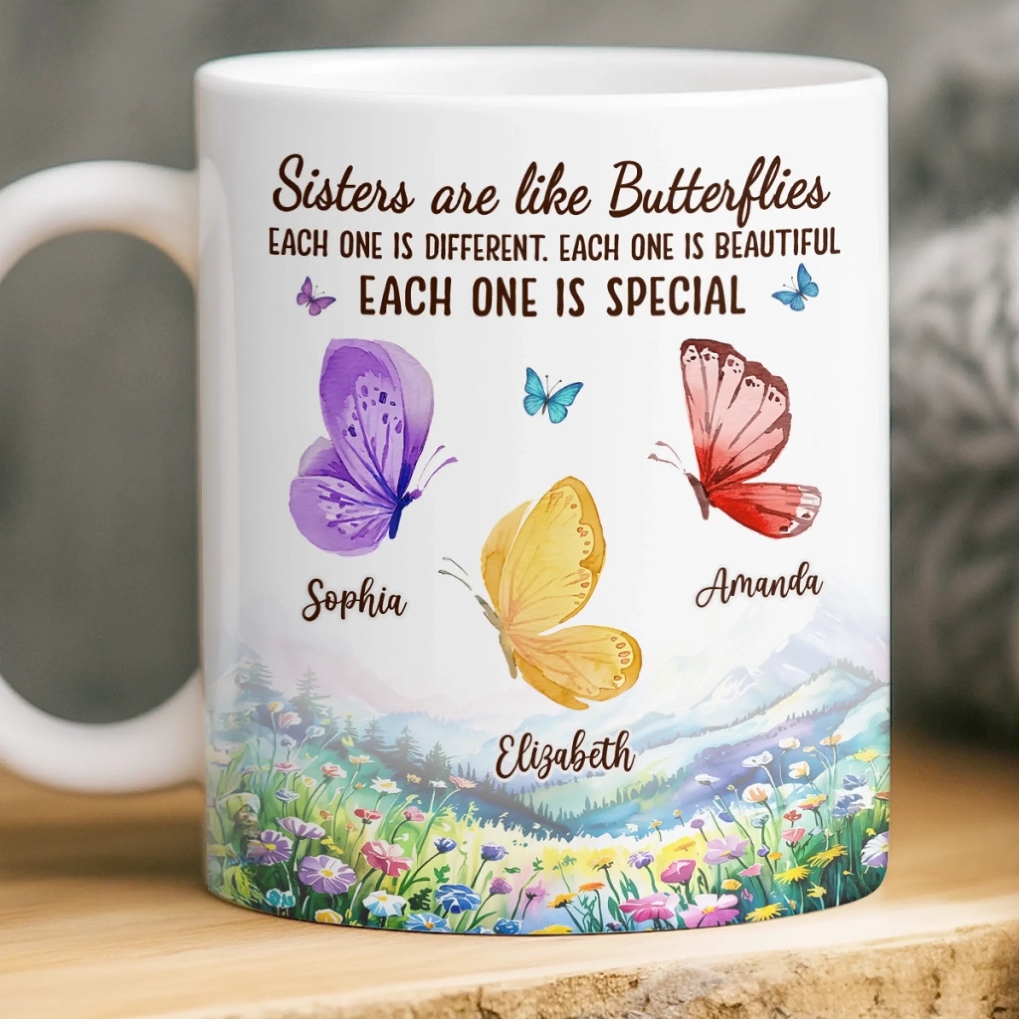 Custom Mug - Personalized Best Friend Birthday Gifts For Women, Besties, Sisters, BFF - True Friends Forever Always