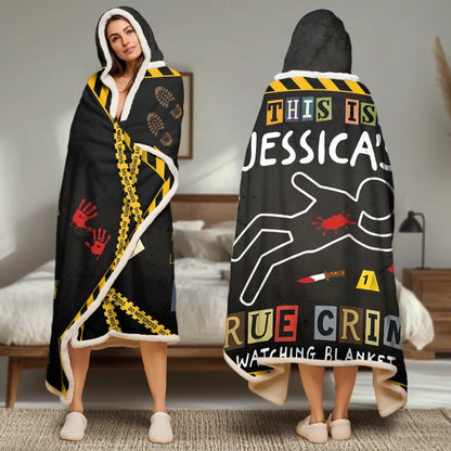 Custom Snuggle Blanket, Hoodie Blanket - Personalized Halloween Birthday Gifts For Best Friends, Family, Coworker, Work Bestie - Serial Snacker, Serial Watcher