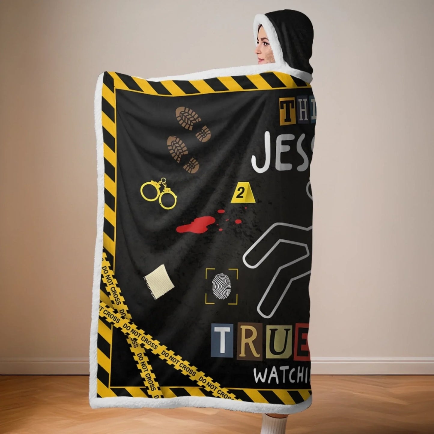 Custom Snuggle Blanket, Hoodie Blanket - Personalized Halloween Birthday Gifts For Best Friends, Family, Coworker, Work Bestie - Serial Snacker, Serial Watcher