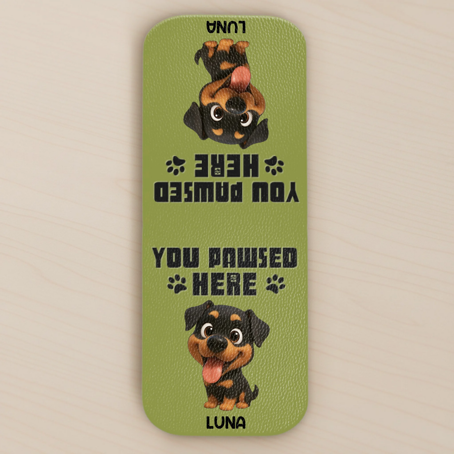 Custom Leather Magnetic Bookmark - Personalized Bookish Gifts For Book Lovers, Bookworms, Dog Cat Lovers, Dog Dad And Mom, Cat Owners - Reading Is Better With Paws