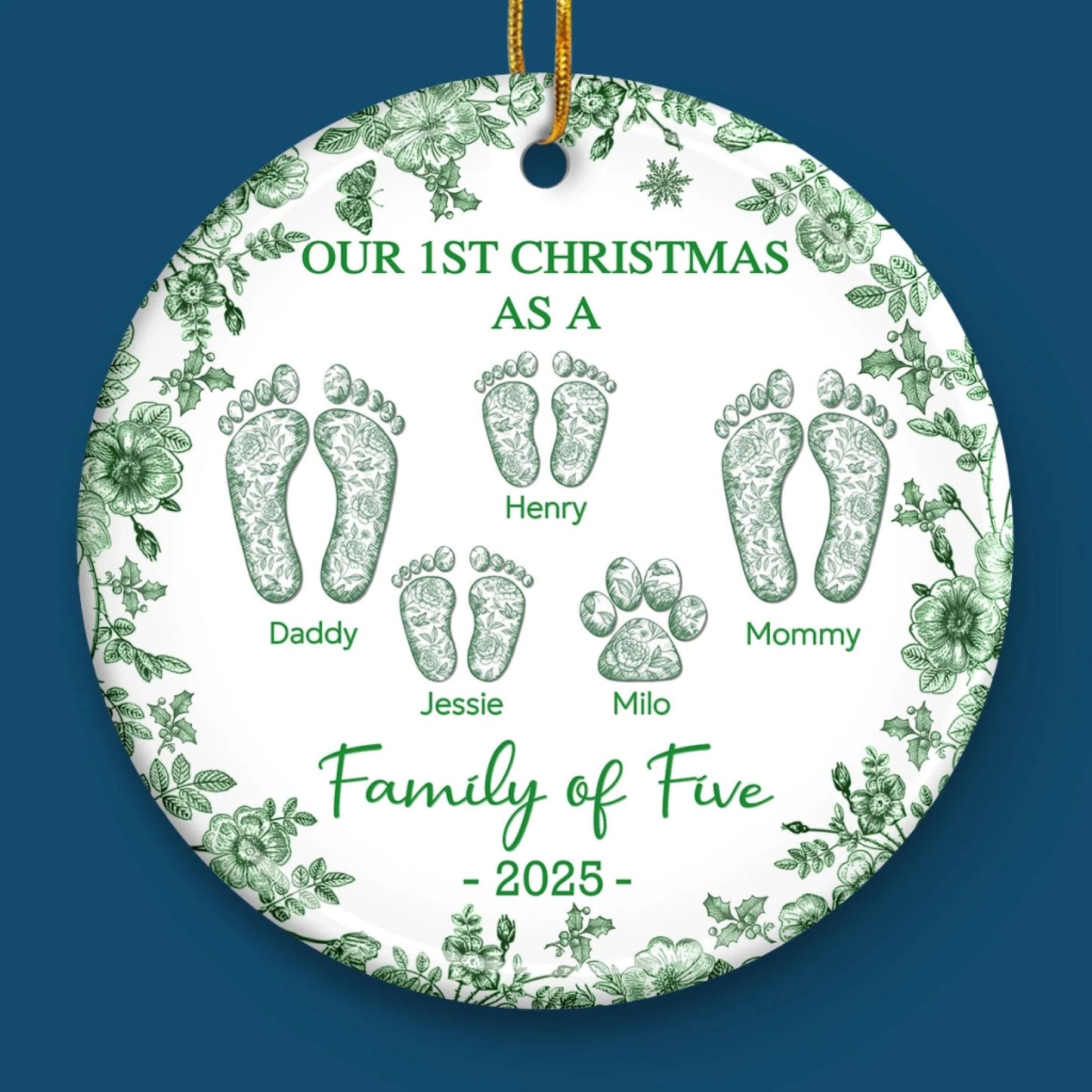 Custom Acrylic Ornament - Personalized Christmas Birthday Gifts For Mom, Dad, Kids - Love Wrapped In Christmas Joy