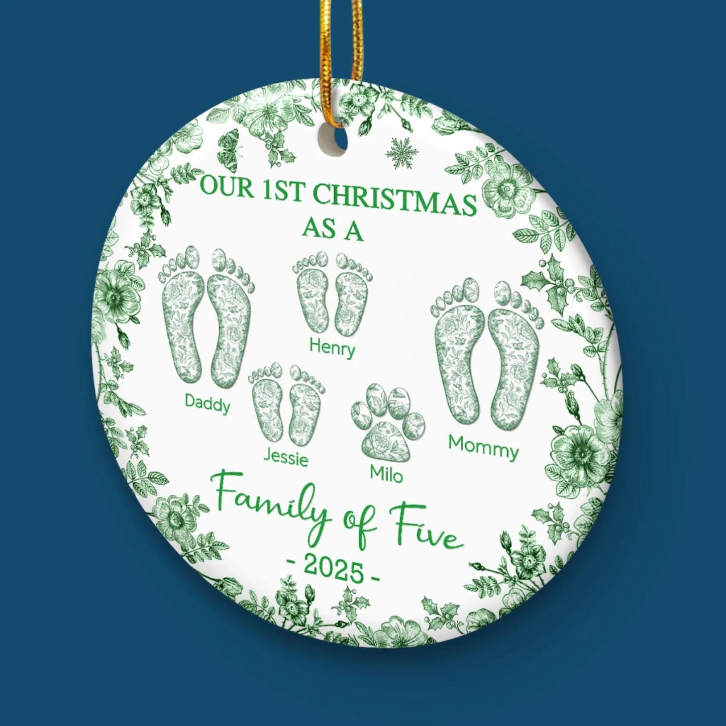 Custom Acrylic Ornament - Personalized Christmas Birthday Gifts For Mom, Dad, Kids - Love Wrapped In Christmas Joy