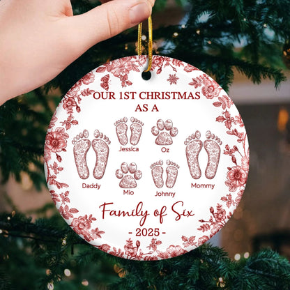 Custom Acrylic Ornament - Personalized Christmas Birthday Gifts For Mom, Dad, Kids - Love Wrapped In Christmas Joy