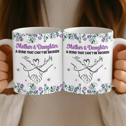 Custom Mug - Personalized Birthday Gifts For Mom, Daughter - Love Passed From Heart To Heart