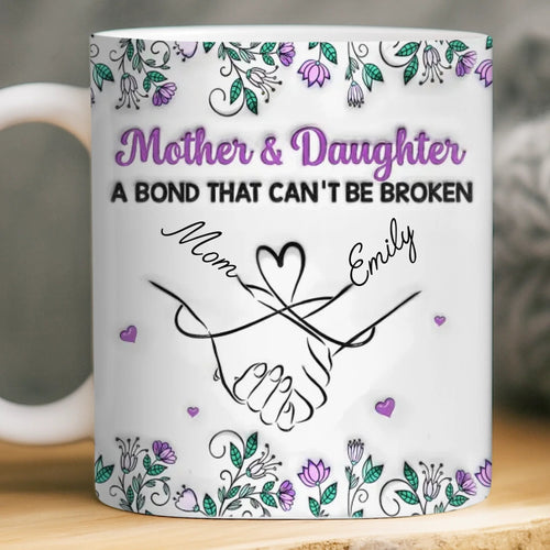 Custom Mug - Personalized Birthday Gifts For Mom, Daughter - Love Passed From Heart To Heart
