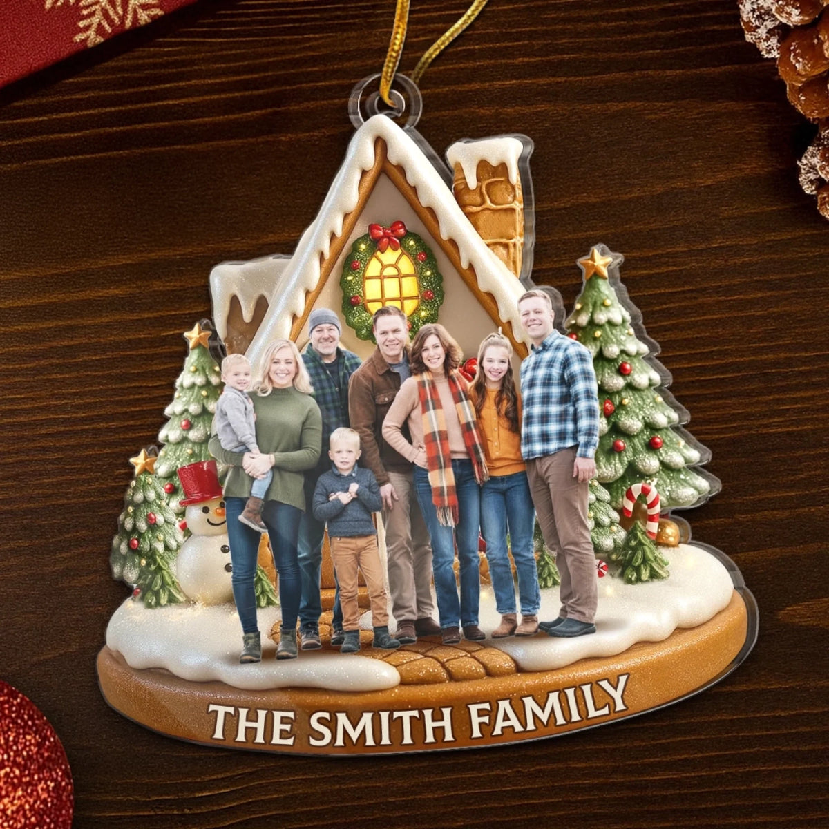 Christmas Sparkles With Love At Home - Personalized Acrylic Ornament