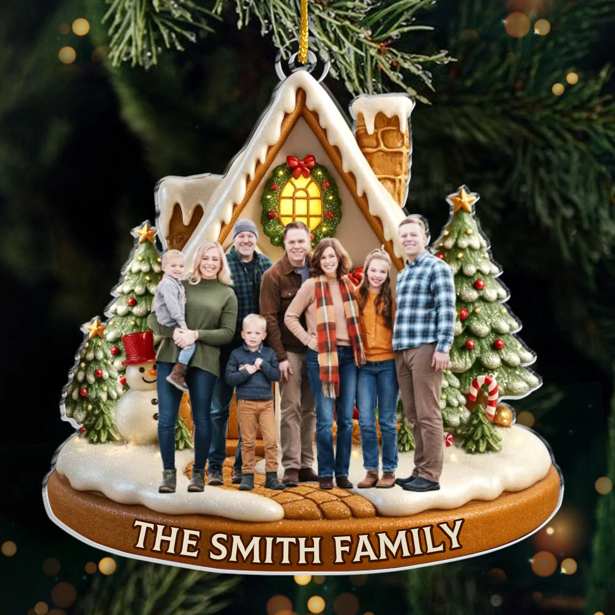 Christmas Sparkles With Love At Home - Personalized Acrylic Ornament