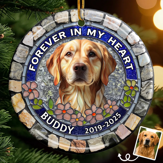 Paw Prints Stay Within Our Hearts - Personalized Acrylic Ornament