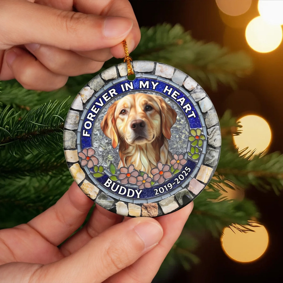 Paw Prints Stay Within Our Hearts - Personalized Acrylic Ornament