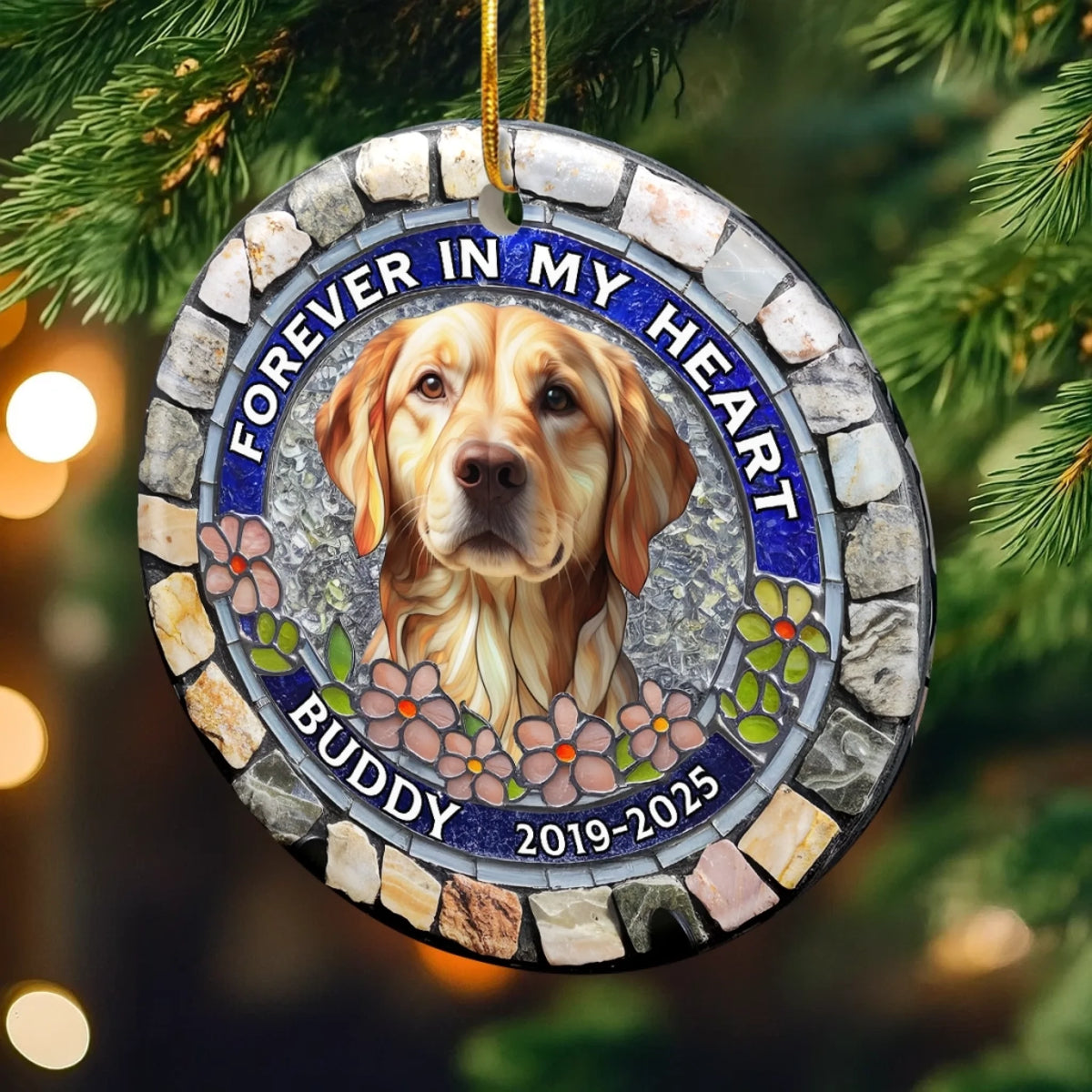 Paw Prints Stay Within Our Hearts - Personalized Acrylic Ornament