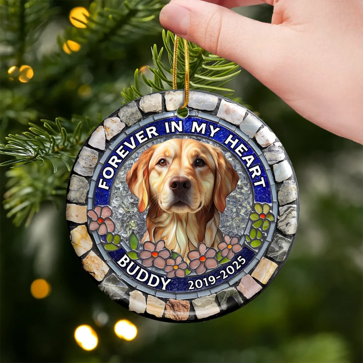 Paw Prints Stay Within Our Hearts - Personalized Acrylic Ornament