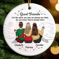 Custom Acrylic Ornament - Personalized Best Friend Christmas Birthday Gifts For Women, Besties, Sisters, BFF - Forever On Your Side