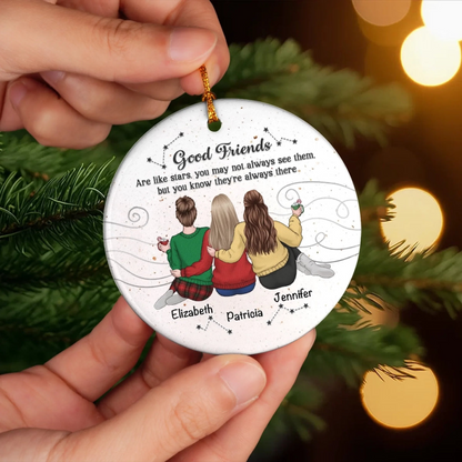 Custom Acrylic Ornament - Personalized Best Friend Christmas Birthday Gifts For Women, Besties, Sisters, BFF - Forever On Your Side