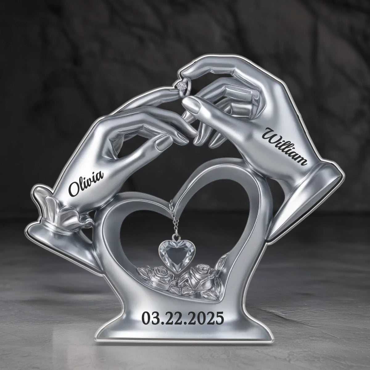 Anniversary Wedding Gifts For Husband And Wife, Him And Her - Love’s Perfect Match - Personalized Acrylic Plaque