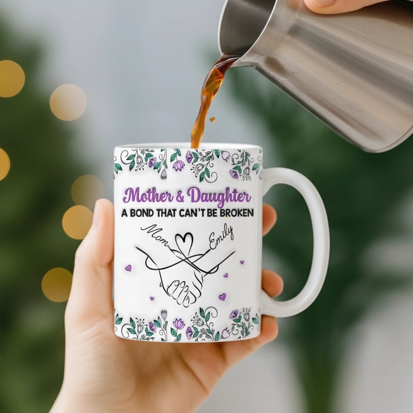 Custom Mug - Personalized Birthday Gifts For Mom, Daughter - Love Passed From Heart To Heart