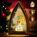 Custom First Christmas LED Tabletop Lantern Light - Personalized Christmas Birthday Gifts For Mom, Dad, Brother, Sister, Kids - Sparkle Of Beginnings