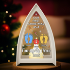 Custom First Christmas LED Tabletop Lantern Light - Personalized Christmas Birthday Gifts For Mom, Dad, Brother, Sister, Kids - Sparkle Of Beginnings