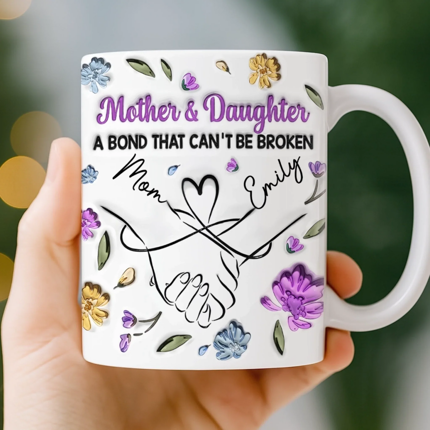 Custom Mug - Personalized Birthday Gifts For Mom, Daughter - Heart Full Of You