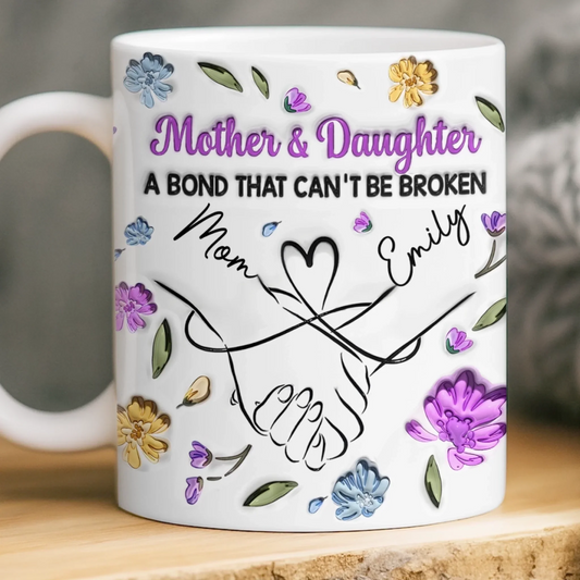Custom Mug - Personalized Birthday Gifts For Mom, Daughter - Heart Full Of You