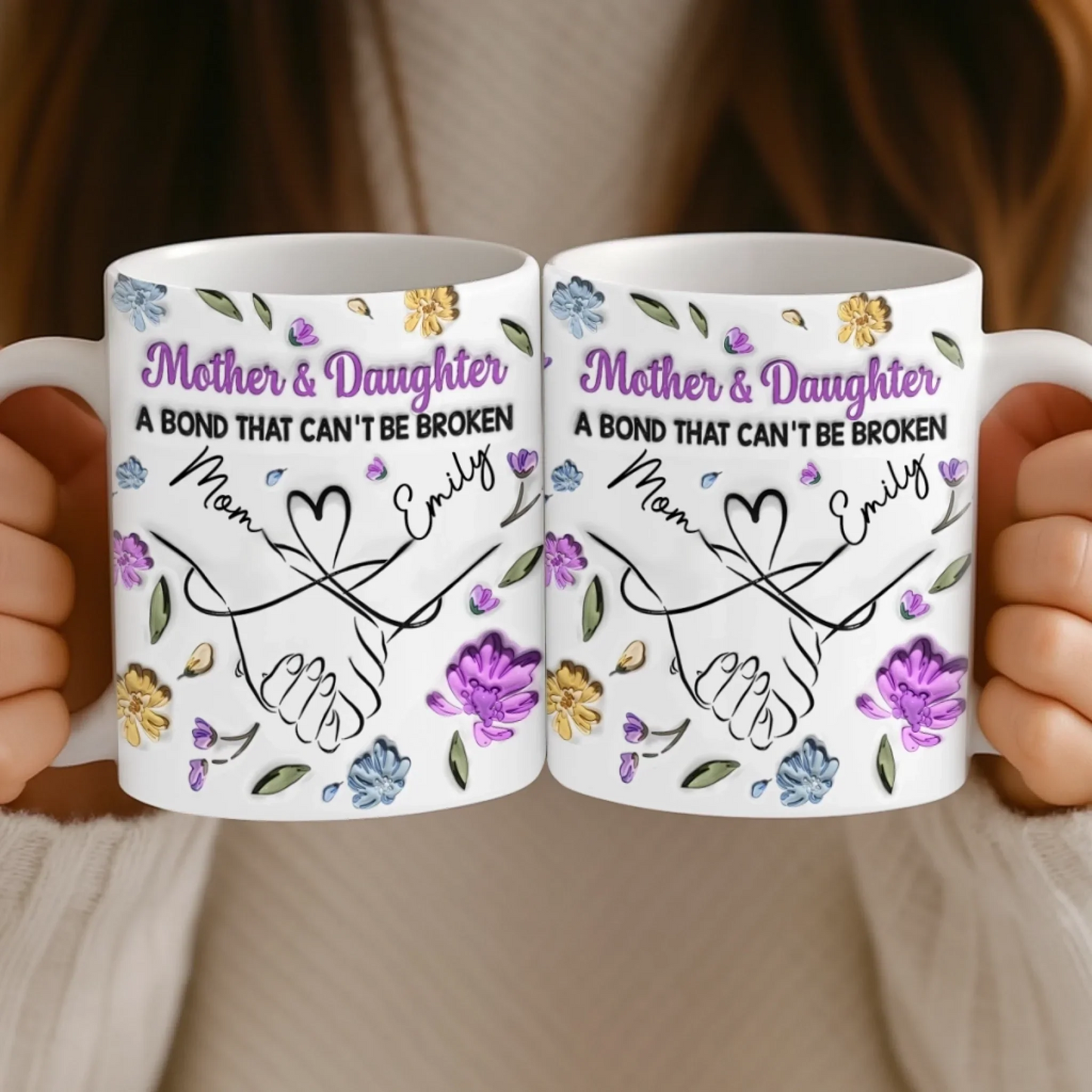 Custom Mug - Personalized Birthday Gifts For Mom, Daughter - Heart Full Of You