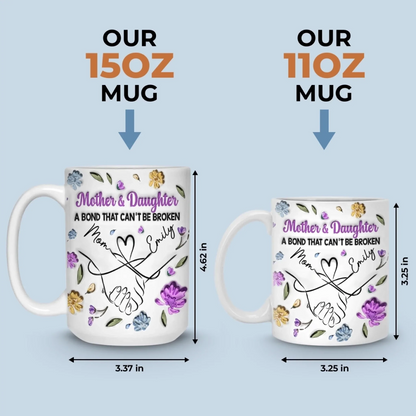 Custom Mug - Personalized Birthday Gifts For Mom, Daughter - Heart Full Of You