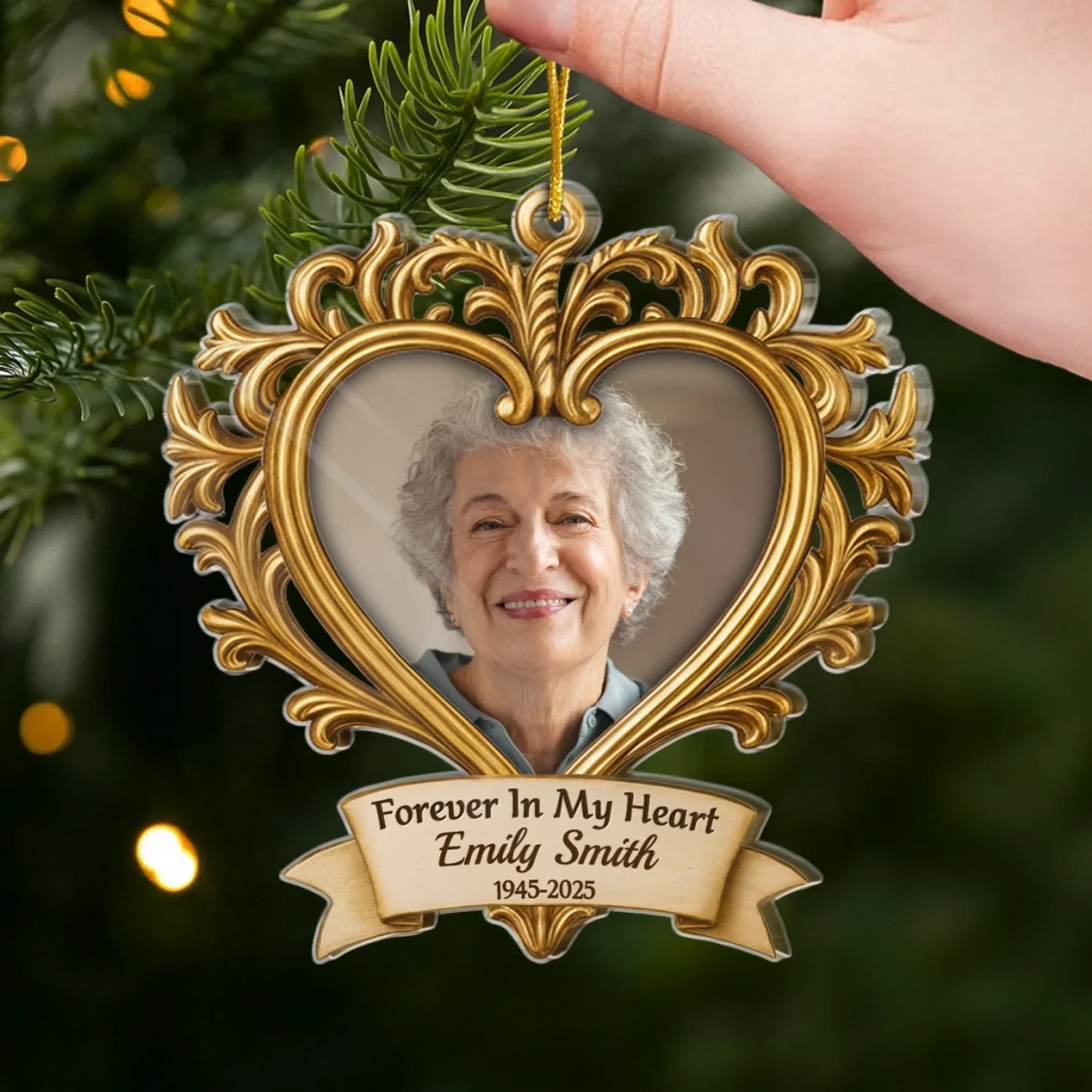 Custom Photo Acrylic Ornament - Personalized Christmas Memorial Sympathy Gifts For Loss Of Mom, Dad - A Beautiful Soul Forever Remembered