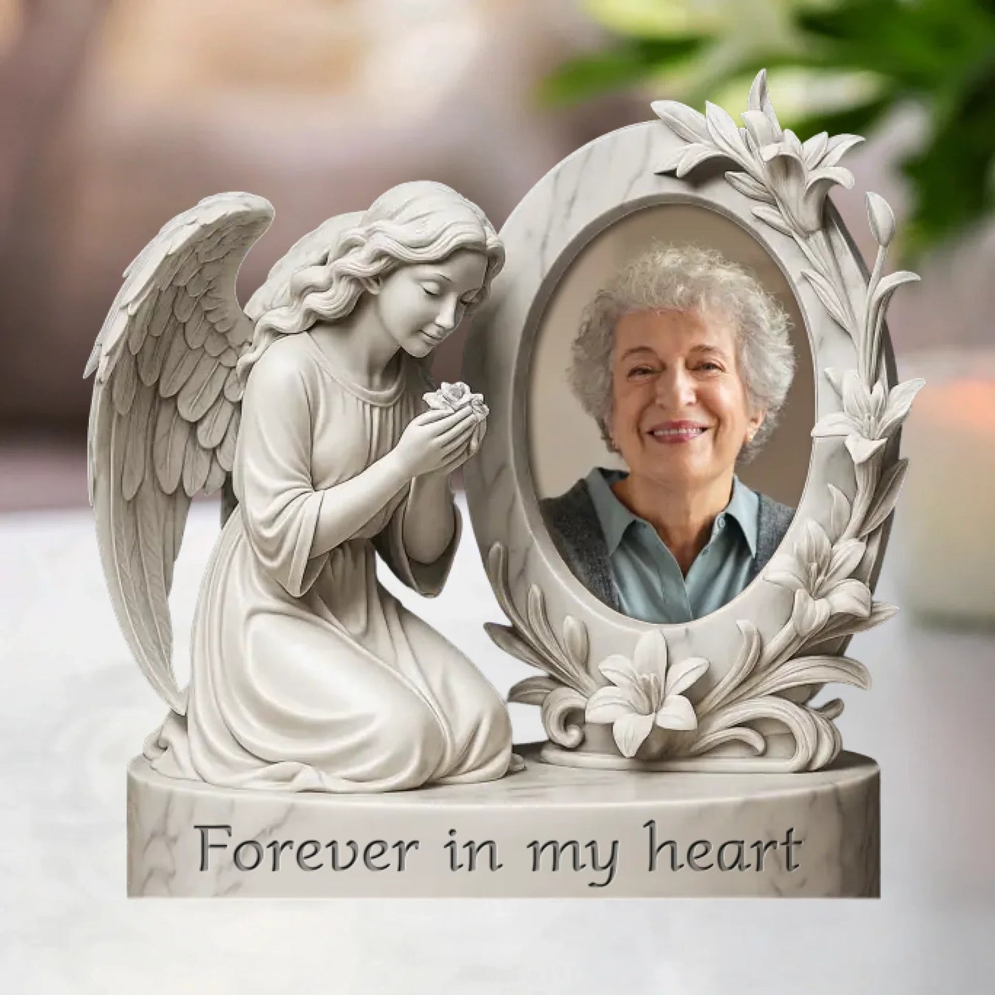 Custom Photo Your Love Is My Forever Light - Memorial Personalized Custom Acrylic Plaque Custom Shape - Sympathy Gift For Family Members