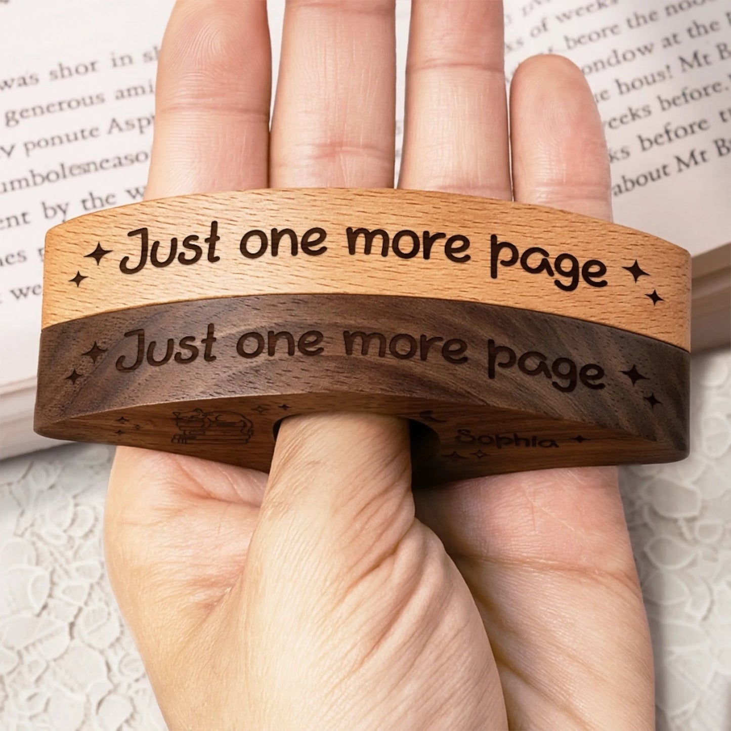 Custom Book Page Holder - Personalized Christmas Bookish Gifts For Book Lovers, Bookworms, Readers - Dreams Begin Between The Pages