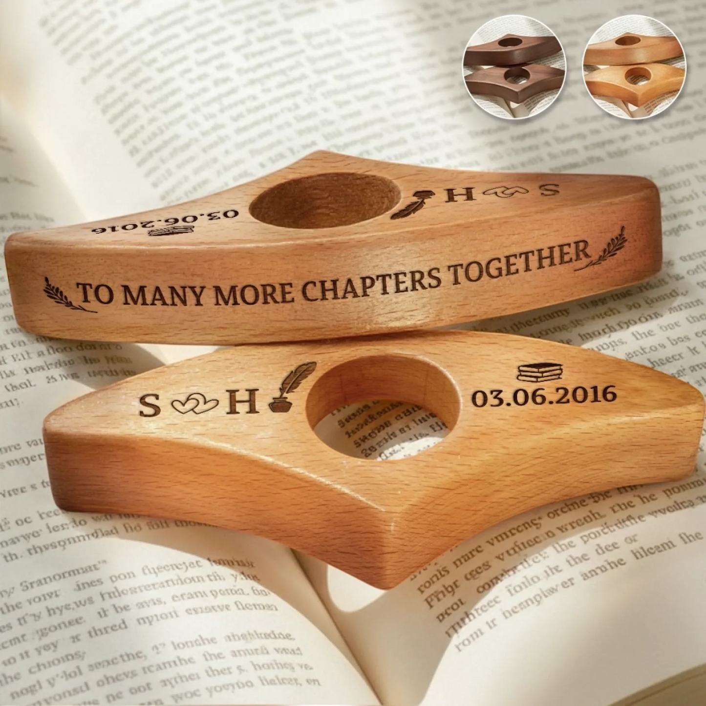 Custom Book Page Holder - Personalized Christmas Bookish Gifts For Husband And Wife, Book Lovers, Bookworms, Readers - Lost In Stories Found In Words