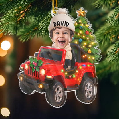 Custom Photo Acrylic Ornament - Personalized Christmas Birthday Gifts For Kids - Little Journeys Filled With Wonder