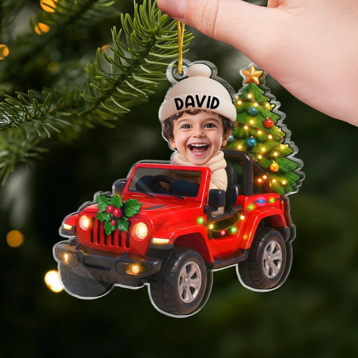 Custom Photo Acrylic Ornament - Personalized Christmas Birthday Gifts For Kids - Little Journeys Filled With Wonder