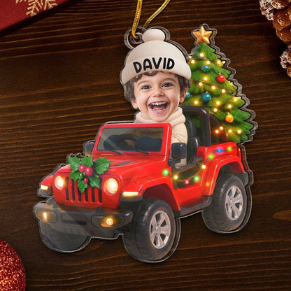 Custom Photo Acrylic Ornament - Personalized Christmas Birthday Gifts For Kids - Little Journeys Filled With Wonder