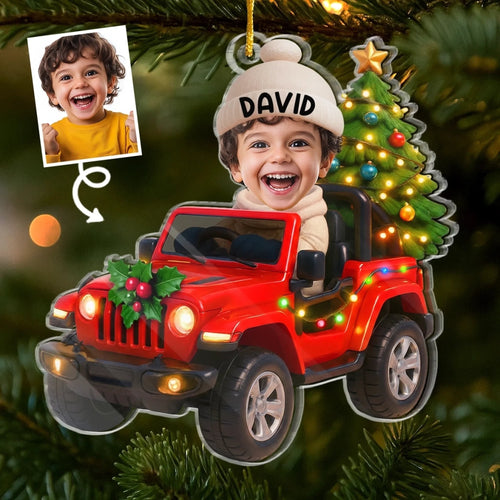 Custom Photo Acrylic Ornament - Personalized Christmas Birthday Gifts For Kids - Little Journeys Filled With Wonder