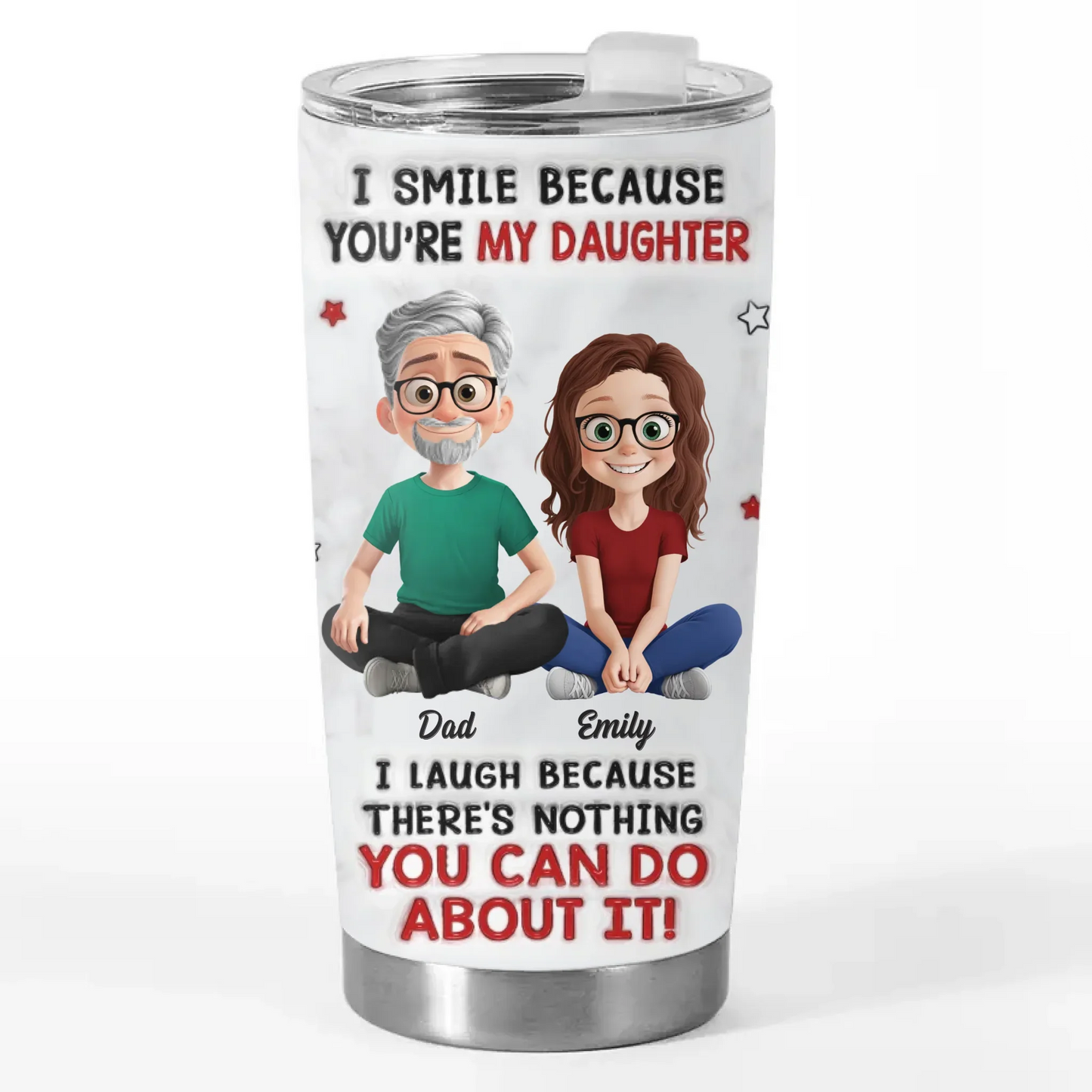 Custom Tumbler - Personalized Birthday Gifts For Mom, Dad, Daughter - Stay Cozy Stay Loved