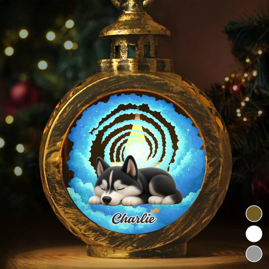 Custom Candlelight Lantern Ornament - Personalized Pet Christmas Memorial Sympathy Gifts For Dogs, Cats - Pawprints Forever In My Heart