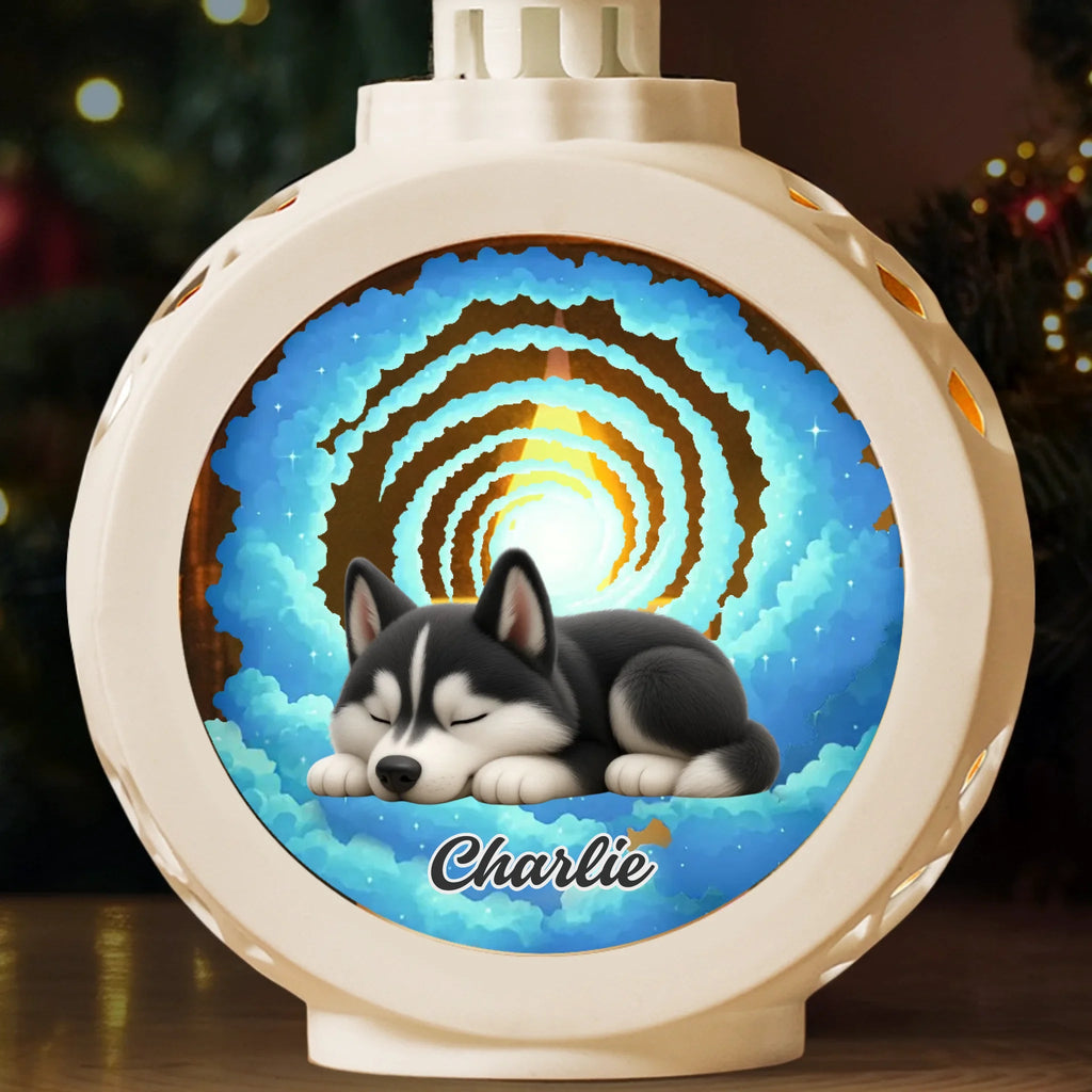 Custom Candlelight Lantern Ornament - Personalized Pet Christmas Memorial Sympathy Gifts For Dogs, Cats - Pawprints Forever In My Heart